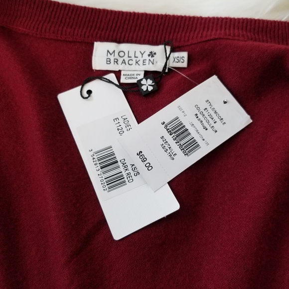 ⬇️ NEW Molly Bracken Red Cardigan XS/S - Picture 6 of 9